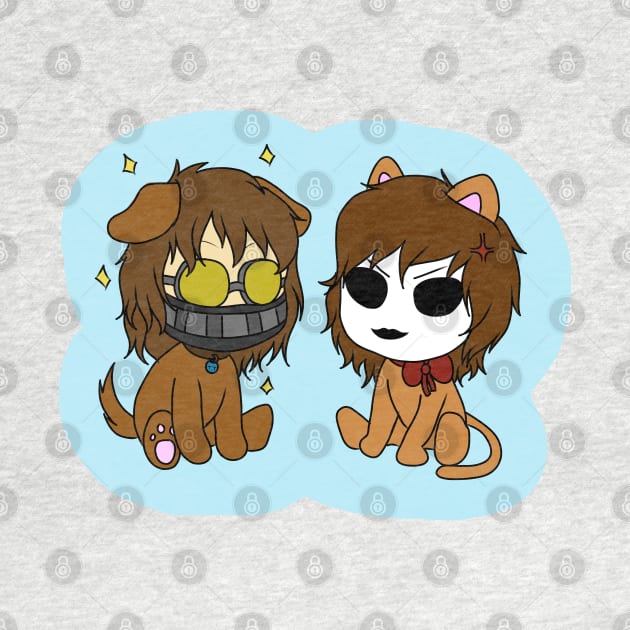 cute creepypasta toby and masky by LillyTheChibi